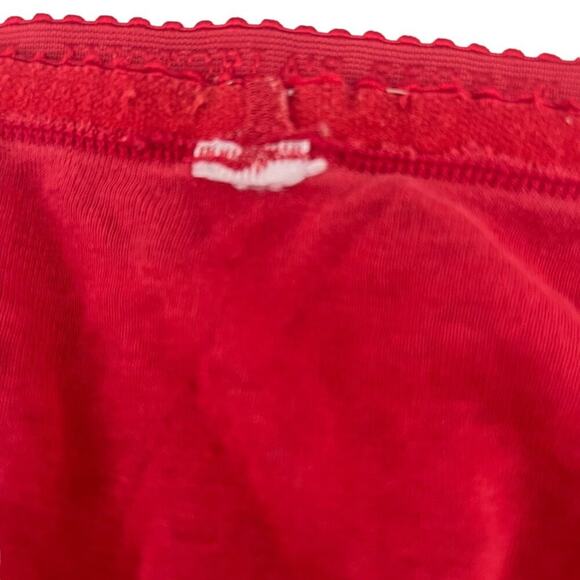 Victoria's Secret Panty Red Purple Rose Floral Cotton Bikini Signature Waist S - Picture 4 of 7